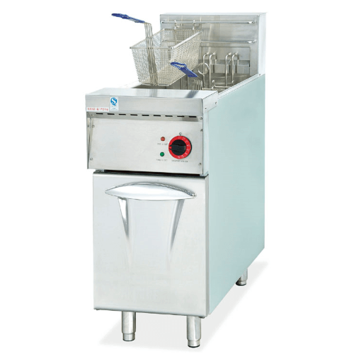 Standing Electric 1 Tank 2 Baskets Deep Fryer