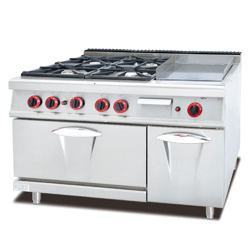 900 Series Free Standing 4 Burner Gas Range with Griddle and Gas Oven 90 cm