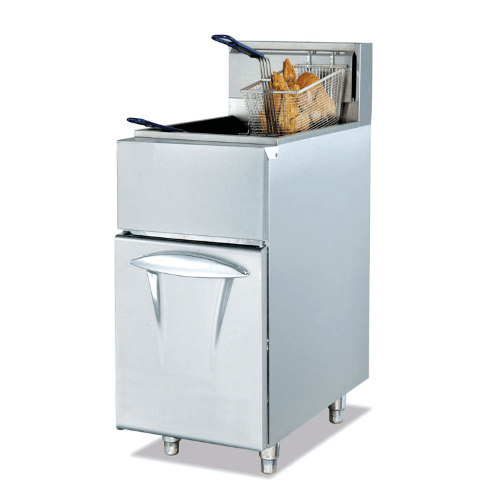 Free Standing Gas 1 Tank 2-Baskets Fryer