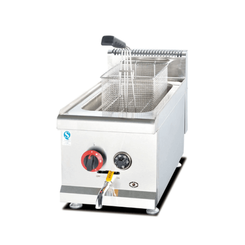 Counter Top Gas 1-Tank 1-Basket Fryer with Temperature Controller
