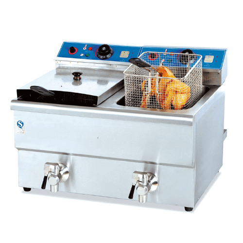 Counter Top Electric 2-Tank & 2-Basket Fryer 8L+8L