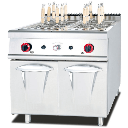 700 Series Standing 9 Basket Gas Pasta Cooker with Cabinet 73 cm Deep