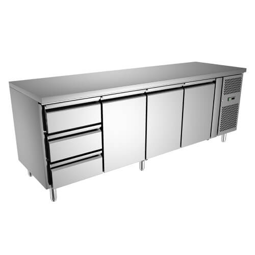 3 drawer x 3 door Undercounter refrigerator 540 L 223 cm