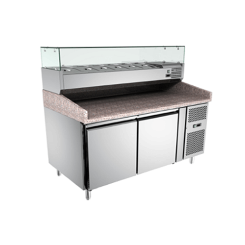 150 cm Fan-Cooled Refrigerated Stone Top Prep Table