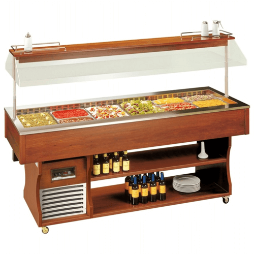 1/1 GN 6-Pan Salad Buffet Refrigerator