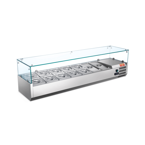 160 cm Glass Top Cold Bain Marie