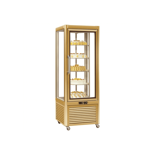 Refrigerated Standing Cake Display Rotating Shelves