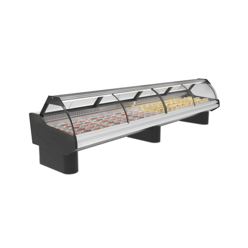 Curved Island Deli display 296 cm