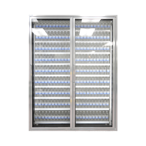 2 Door RVS Fan Cooled Drink Display Refrigerator 1300L