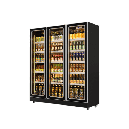 3 Door Fan Cooled Drink Standing Display Refrigerator