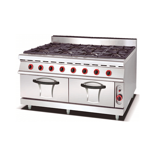 700 Series 8-Burner Gas Range with Gas Oven and Cabinet 75 cm deep