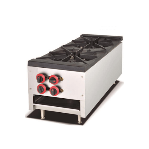 Double Burner Stock Pot Gas Stove 110 cm deep
