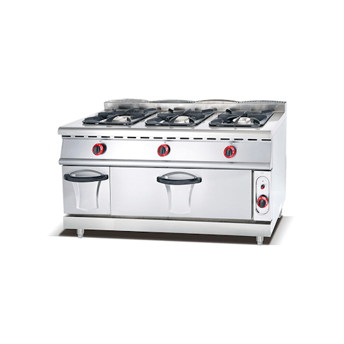3- Burner Gas Range with Gas Oven 55 cm deep
