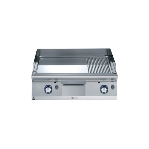 Modular Cooking Range Line 700XP 800mm Gas Fry Top, Smooth and Ribbed Polished Chrome Plate