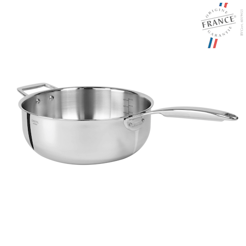 j CRISTEL Castel’pro 28 cm Stainless Saucepan Fixed Handle
