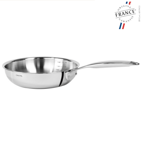 CRISTEL Castel’pro 22 cm Stainless Frying Pan Fixed Handle